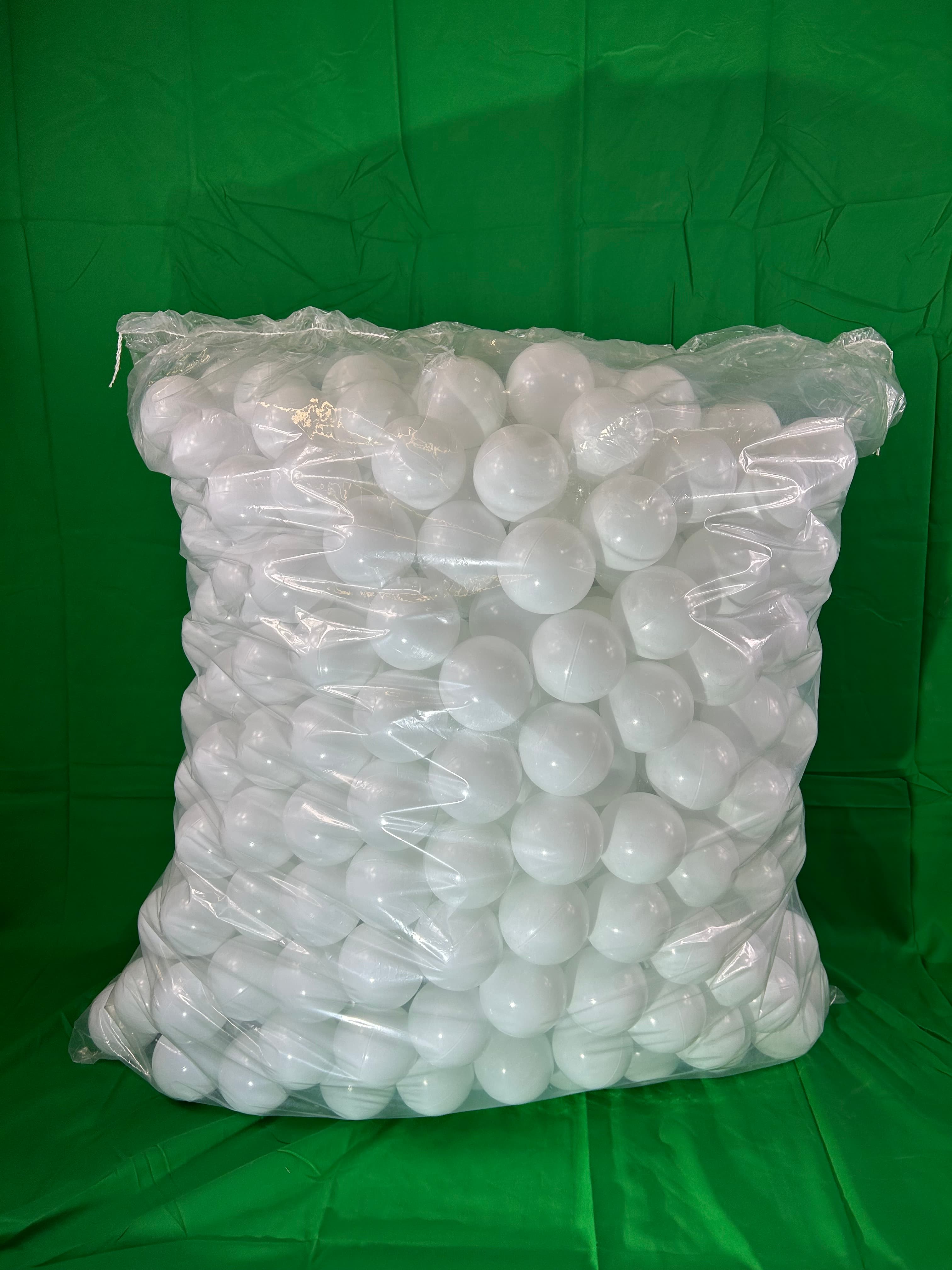80mm Crush-Proof Play Pit Balls: Minimalist Pearl White (500-Ball Crate) thumbnail 2