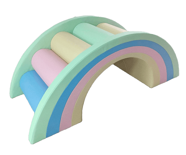 Rainbow Soft Play Arch Climber & Tunnel Set (5 ft 11 in × 2 ft 7.5 in)